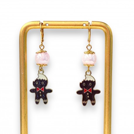 Boucles d'Oreilles Gingerbread Man
