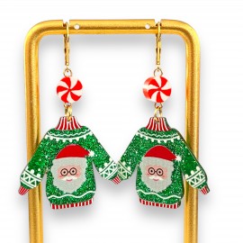 Boucles d'Oreilles Santa's Sweater