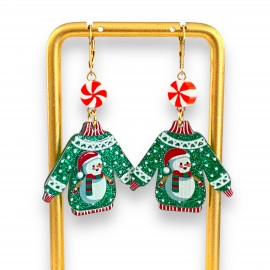Boucles d'Oreilles Snowman