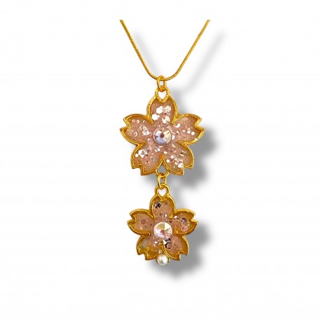 Collier Twin Flowers
