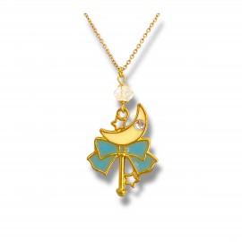 Collier Moon Wand Blu