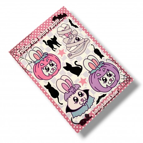 Planche Stickers Bunnylloween